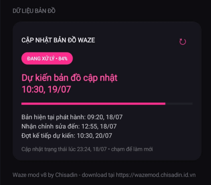 Theo dõi cập nhật bản đồ